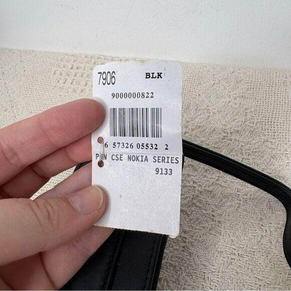Y2K Vintage Coach Nokia Phone Case 7906 NIB Black Leather Accessory - Picture 8 of 12